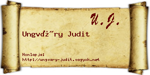 Ungváry Judit névjegykártya